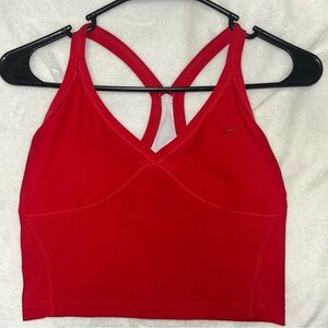 Nike Red V-Neck Racerback Sports Bra XS